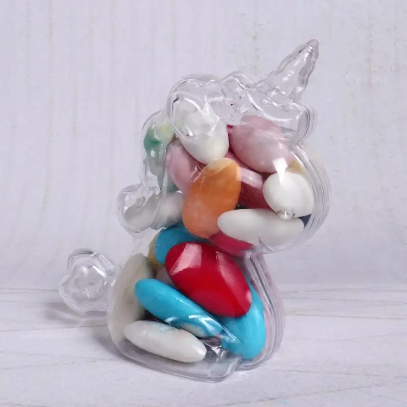 12pcs/lot New Unicorn Shape Gift Box Snack Packaging Storage Box Creative Transparent Plastic Wedding Candy Box
12pcs/lot New Unicorn Shape Gift Box Snack Packaging Storage Box Creative Transparent Plastic Wedding Candy Box