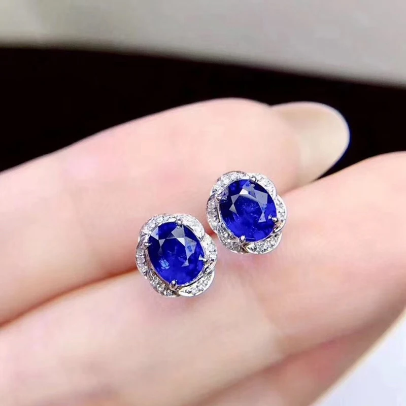New Product 925 Silver Temperament Full Diamond Simulation Spinel Sapphire Stud Earring Fashion Color Treasure Ear Jewelry Women
New Product 925 Silver Temperament Full Diamond Simulation Spinel Sapphire Stud Earring Fashion Color Treasure Ear Jewelry Women