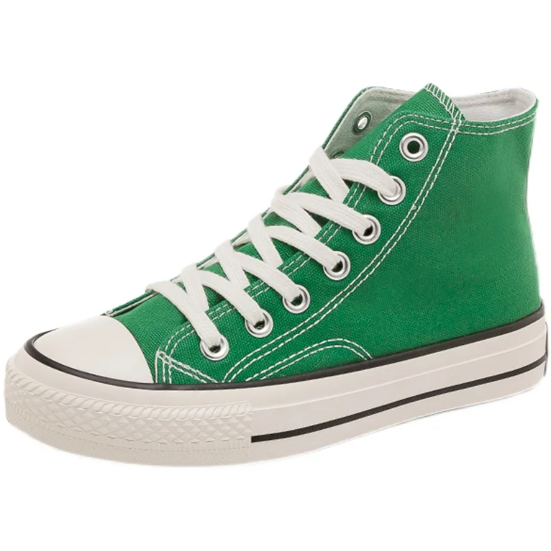 2021 New High Top Jungle Green Canvas Shoes for Women Summer Spring Female Sneakers Girls Gumshoes 35-40 All Match Basic Style
2021 New High Top Jungle Green Canvas Shoes for Women Summer Spring Female Sneakers Girls Gumshoes 35-40 All Match Basic Style