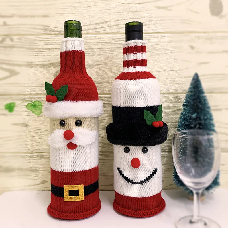 Christmas Snowman Wine Bottle Practical Woven Santa Claus Wine Bottle Cover Family Dining Table Wine Bag Home Party Ornament #N
Christmas Snowman Wine Bottle Practical Woven Santa Claus Wine Bottle Cover Family Dining Table Wine Bag Home Party Ornament #N