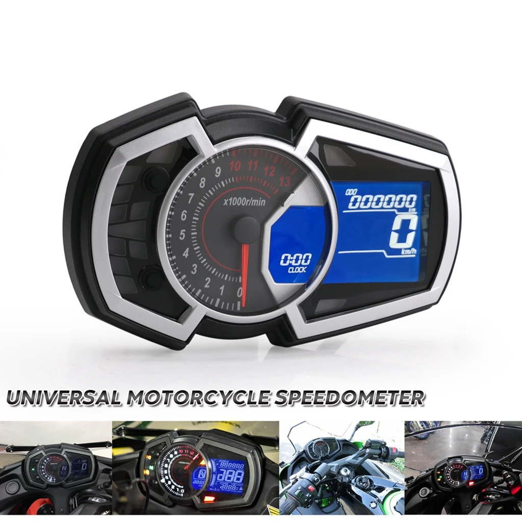 Motorcycle Odometer Speed Fuel Gauge 13000RPM Universal 1,2,4 Cylinder LCD Motorcycle Instrument Speedometer 199km/h
Motorcycle Odometer Speed Fuel Gauge 13000RPM Universal 1,2,4 Cylinder LCD Motorcycle Instrument Speedometer 199km/h