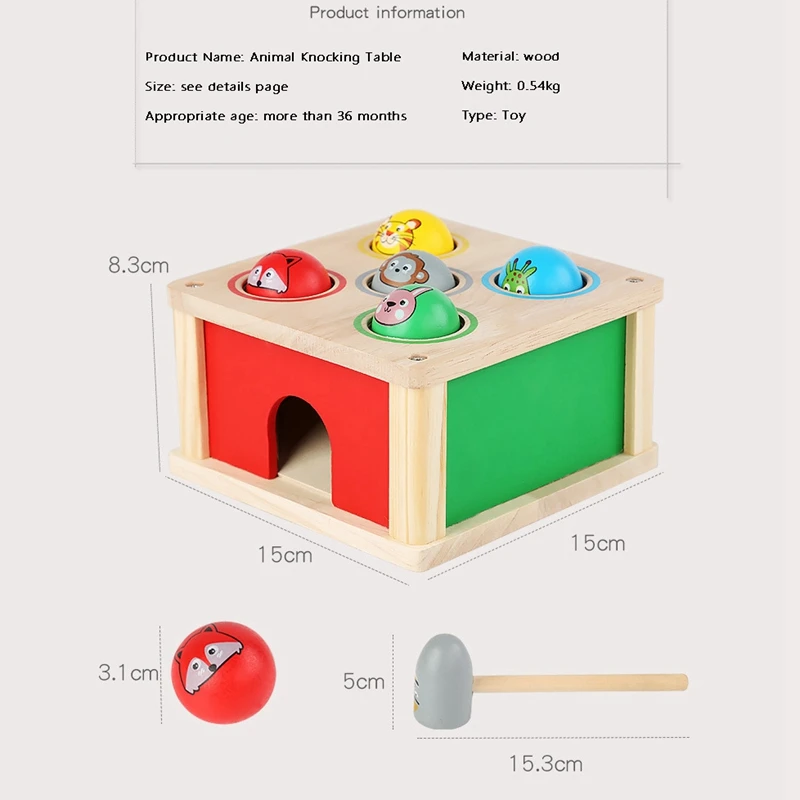 Colorful Wooden Hammer Toy Educational Pounding Bench Beat Toys Playset Smack Animal Knock Playset Toy Wooden Hammer Toy
Colorful Wooden Hammer Toy Educational Pounding Bench Beat Toys Playset Smack Animal Knock Playset Toy Wooden Hammer Toy
