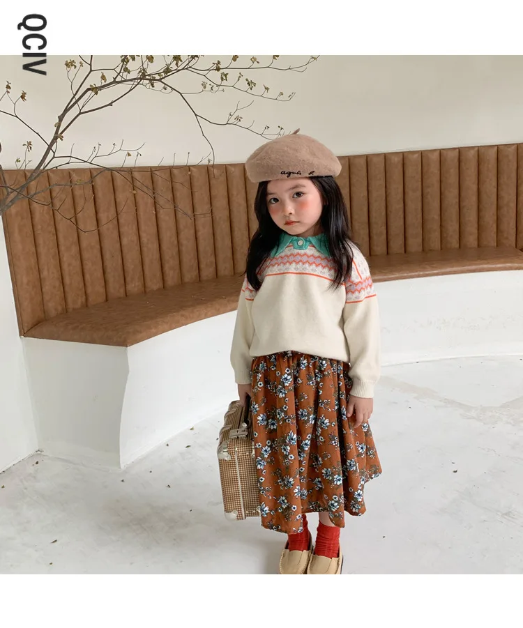 Girls Floral Skirt Autumn Korean Children Shirt Baby Girl's Corduroy All-match Retro Princess
Girls Floral Skirt Autumn Korean Children Shirt Baby Girl's Corduroy All-match Retro Princess