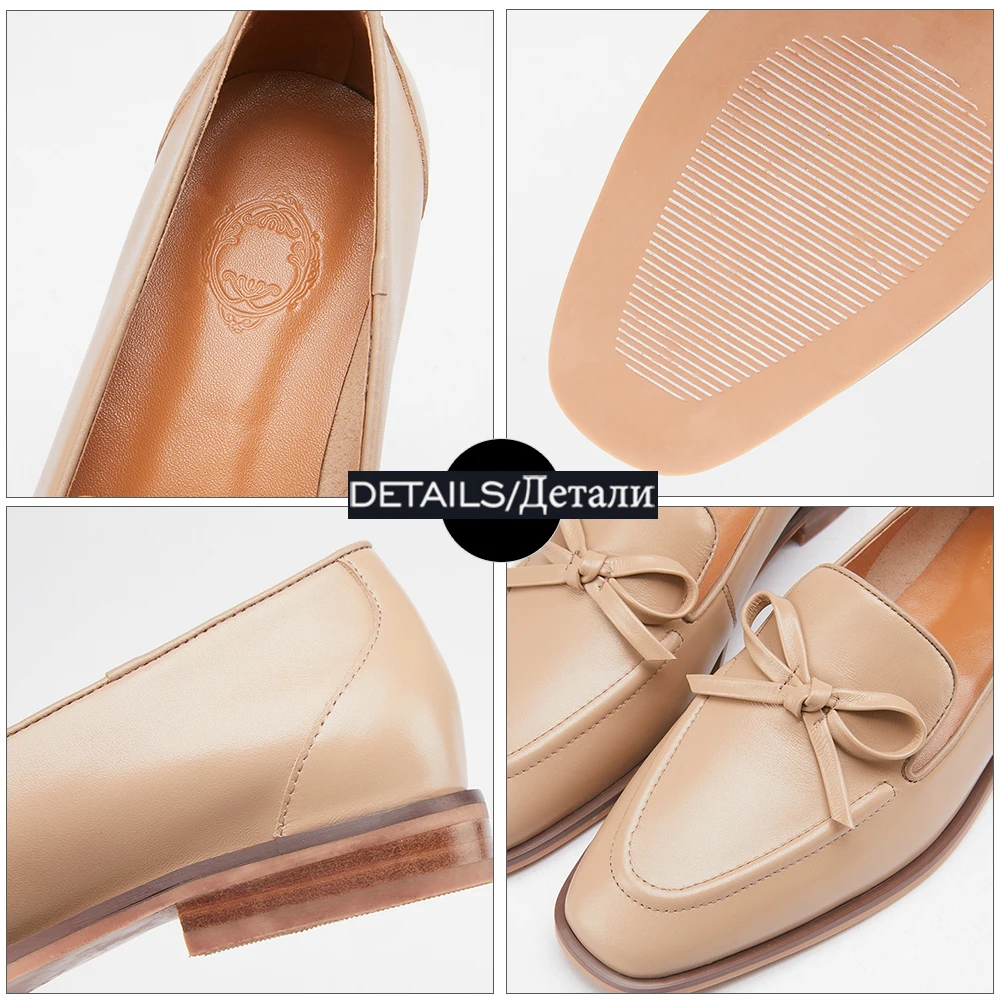 ISNOM Women Genuine Leather Flats Loafers Square Toe Bowknot Slip On Footwear Ladies Cozy Casual Shoes 2021 New
ISNOM Women Genuine Leather Flats Loafers Square Toe Bowknot Slip On Footwear Ladies Cozy Casual Shoes 2021 New