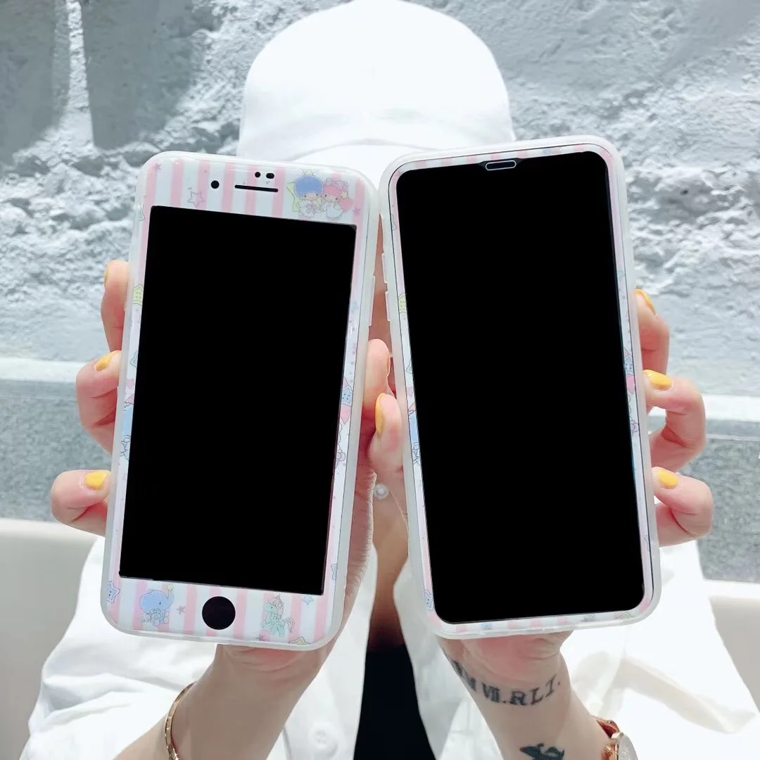 Screen Protector For iPhone 7 8 Plus X XR XS 11 Pro Max Cartoon Pattern Tempered Glass Soft Edge Full Cover Protective film
Screen Protector For iPhone 7 8 Plus X XR XS 11 Pro Max Cartoon Pattern Tempered Glass Soft Edge Full Cover Protective film