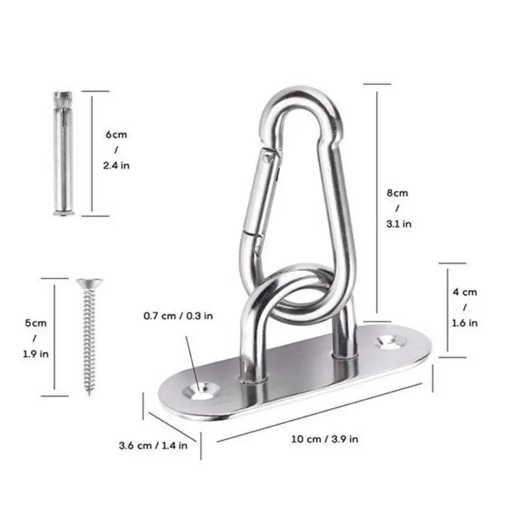 304 Stainless Steel 360 Degree Heavy Duty Swing Fixed Buckles Hook Hanger For Hammock Sandbag Lounger Chairs Swings Hook
304 Stainless Steel 360 Degree Heavy Duty Swing Fixed Buckles Hook Hanger For Hammock Sandbag Lounger Chairs Swings Hook