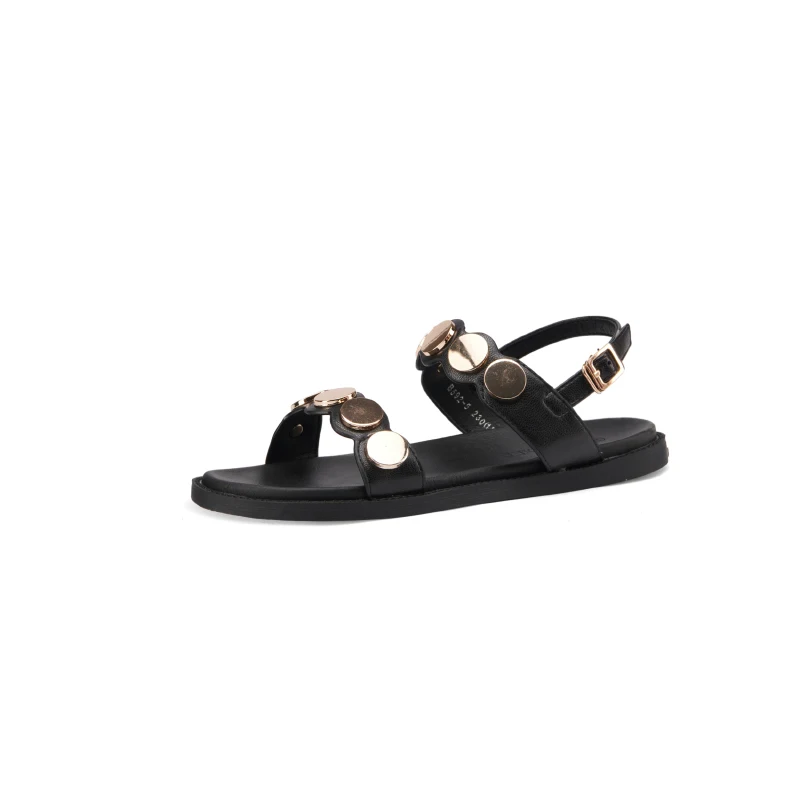 Genuine Leather Woman Metal Wafer Wedges Sandals Summer Beach Shoes Women Buckle Band Sandals Metal Decoration Muffins Sandalias
Genuine Leather Woman Metal Wafer Wedges Sandals Summer Beach Shoes Women Buckle Band Sandals Metal Decoration Muffins Sandalias