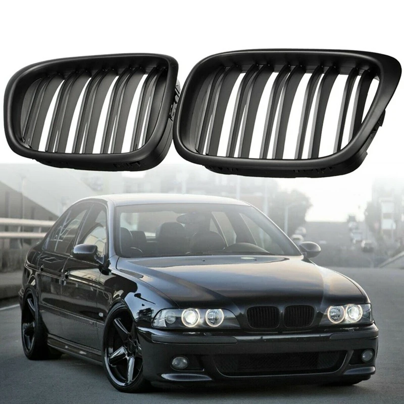 Front Bumper Kidney Grill Replacement Dual Slat Grilles for BMW E39 5 Series 525 528 1995-2004 Matte Black
Front Bumper Kidney Grill Replacement Dual Slat Grilles for BMW E39 5 Series 525 528 1995-2004 Matte Black