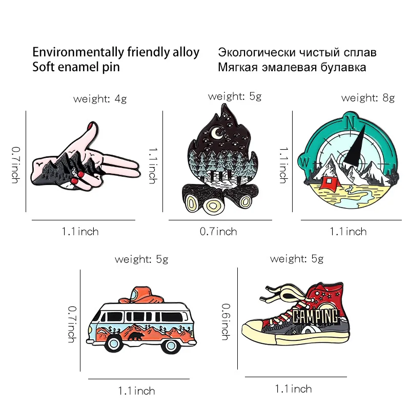 Camping Life Enamel Pin Outdoor Compass Canvas Shoe Bonfire Tent Motorhome Brooches Bag Lapel Pin Badge Jewelry Gift for Friends
Camping Life Enamel Pin Outdoor Compass Canvas Shoe Bonfire Tent Motorhome Brooches Bag Lapel Pin Badge Jewelry Gift for Friends