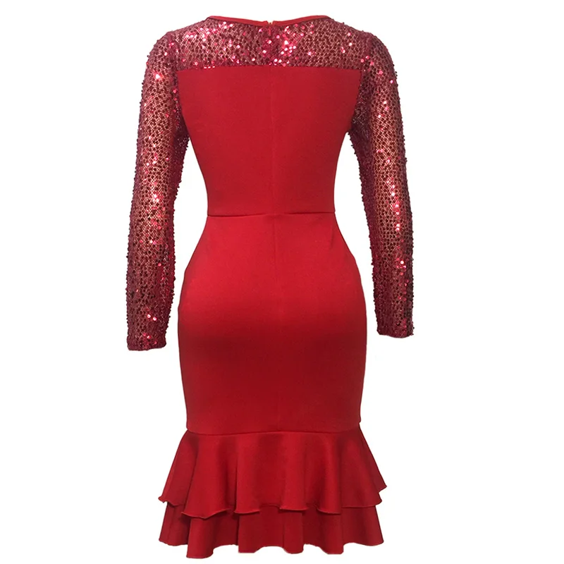 2020 Elegant Sexy Luxury Sequins Banquet Long Party Dress Casual Slim Ruffles Bodycon Women Dress
2020 Elegant Sexy Luxury Sequins Banquet Long Party Dress Casual Slim Ruffles Bodycon Women Dress