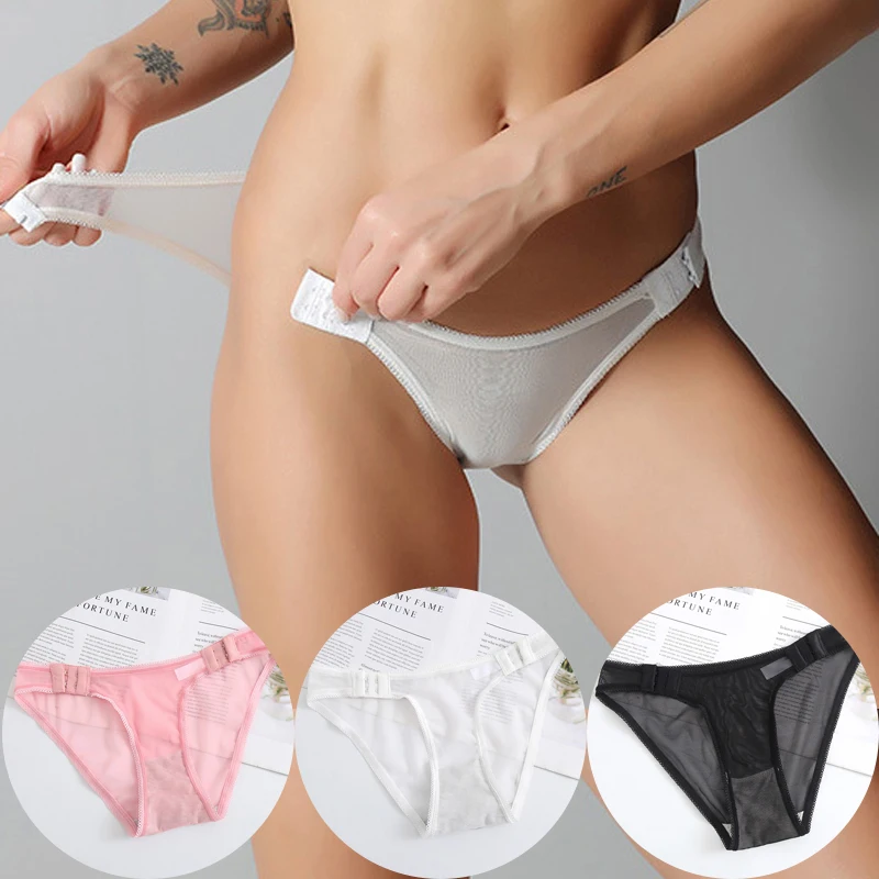 Women Sexy Adjustable Transparent Panties Lingerie Intimates Girl Lace Briefs Underwear Solid Color Comfort Mesh Soft Underpants
Women Sexy Adjustable Transparent Panties Lingerie Intimates Girl Lace Briefs Underwear Solid Color Comfort Mesh Soft Underpants