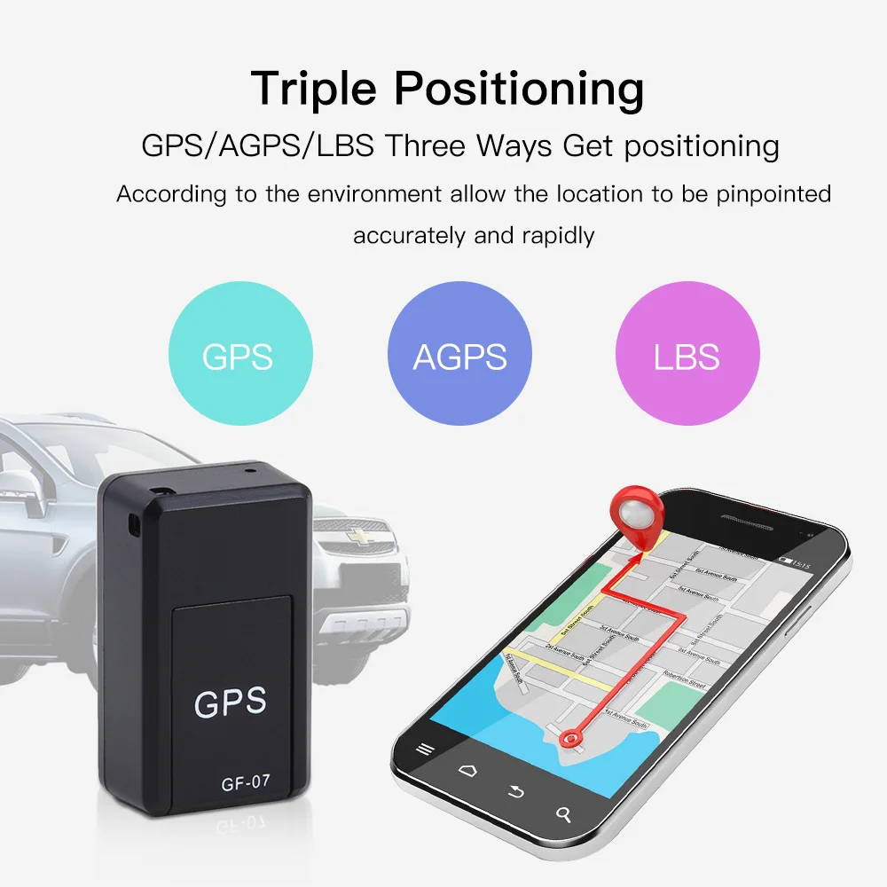Мини GF 07 GPS постоянный магнитный SOS устройства слежения для автомобиля