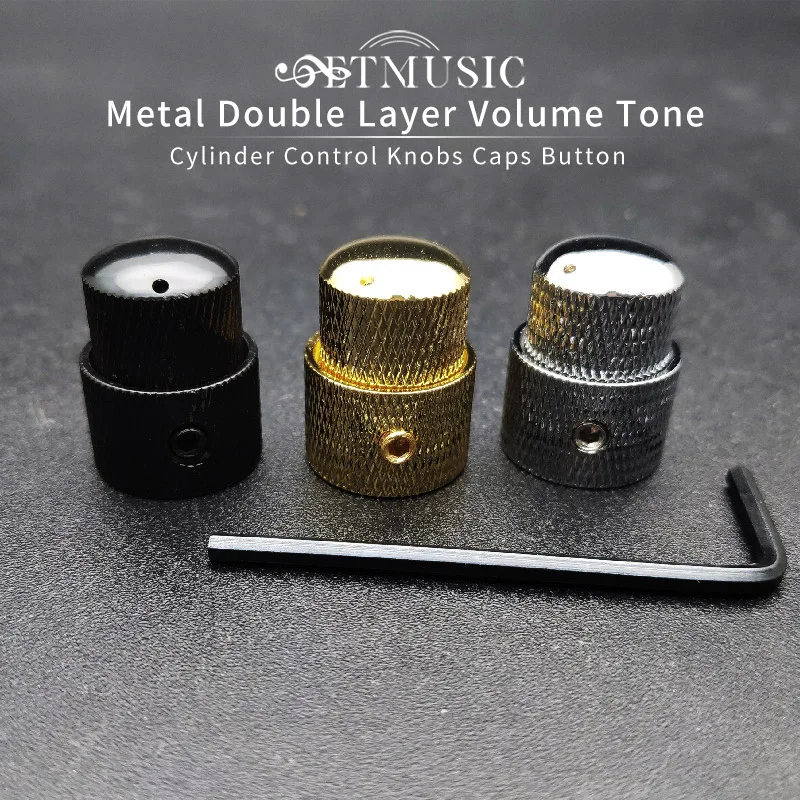 Concentric Double Layer Metal Volume Tone Cylinder Control Knobs Caps Buttons for Electric Guitar Bass Replacement Parts
Concentric Double Layer Metal Volume Tone Cylinder Control Knobs Caps Buttons for Electric Guitar Bass Replacement Parts