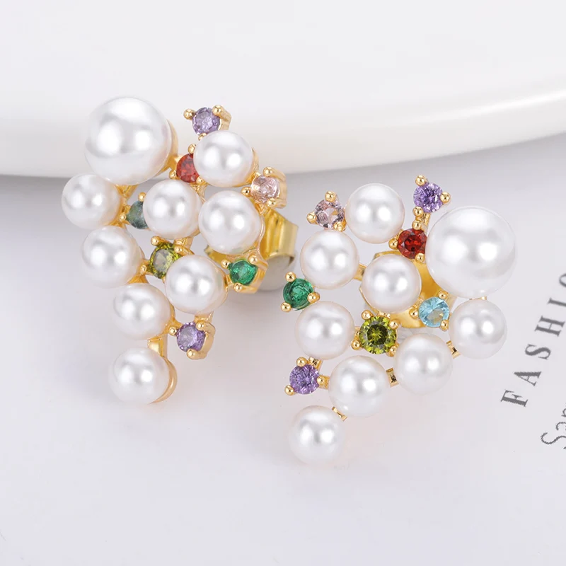 Vintage Pearl Earrings For Women Big Gold Grape Earrings Long Tassel Colored Zircon Pendant Bohemia Earrings 2021 Jewelry
Vintage Pearl Earrings For Women Big Gold Grape Earrings Long Tassel Colored Zircon Pendant Bohemia Earrings 2021 Jewelry