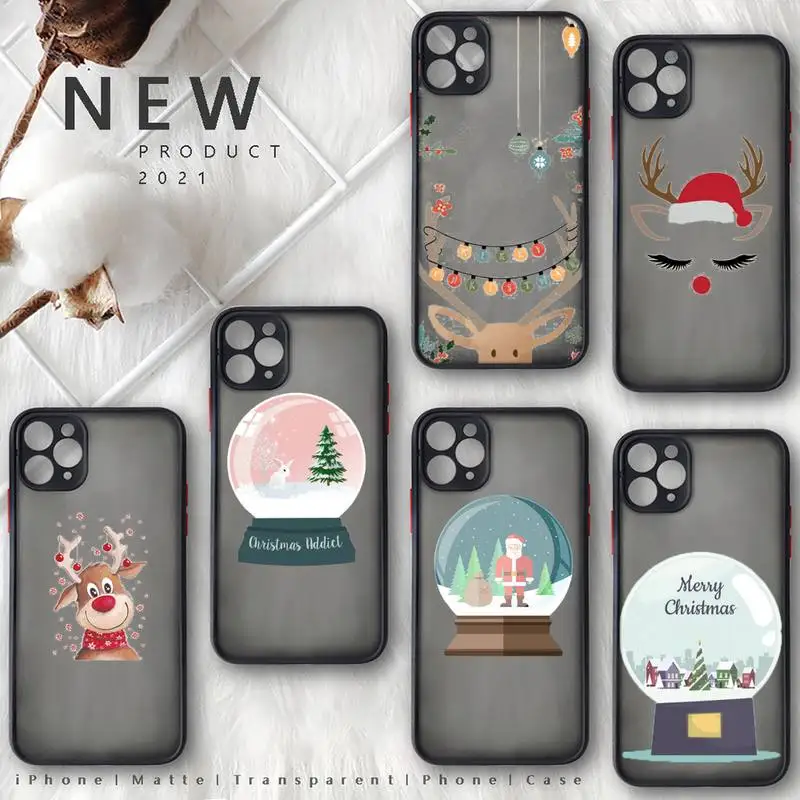 christmas Phone Case black matte transparent For iPhone 7 8 x xs xr 11 12 13 pro plus mini max Clear Funda
christmas Phone Case black matte transparent For iPhone 7 8 x xs xr 11 12 13 pro plus mini max Clear Funda