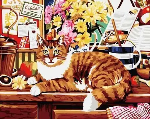 ArtSailing DIY Painting By Numbers Cat Animal HandPainted Oil Painting Acrylic Drawing On Canvas Unique Gift Wall Decor
ArtSailing DIY Painting By Numbers Cat Animal HandPainted Oil Painting Acrylic Drawing On Canvas Unique Gift Wall Decor
