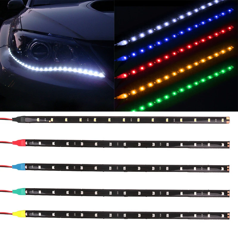 12V Car LED Strip Lights, 15 x 2835 SMD Car Interior Lights 30cm Ambient Lighting Waterproof LED Daytime Running Light Strip
12V Car LED Strip Lights, 15 x 2835 SMD Car Interior Lights 30cm Ambient Lighting Waterproof LED Daytime Running Light Strip