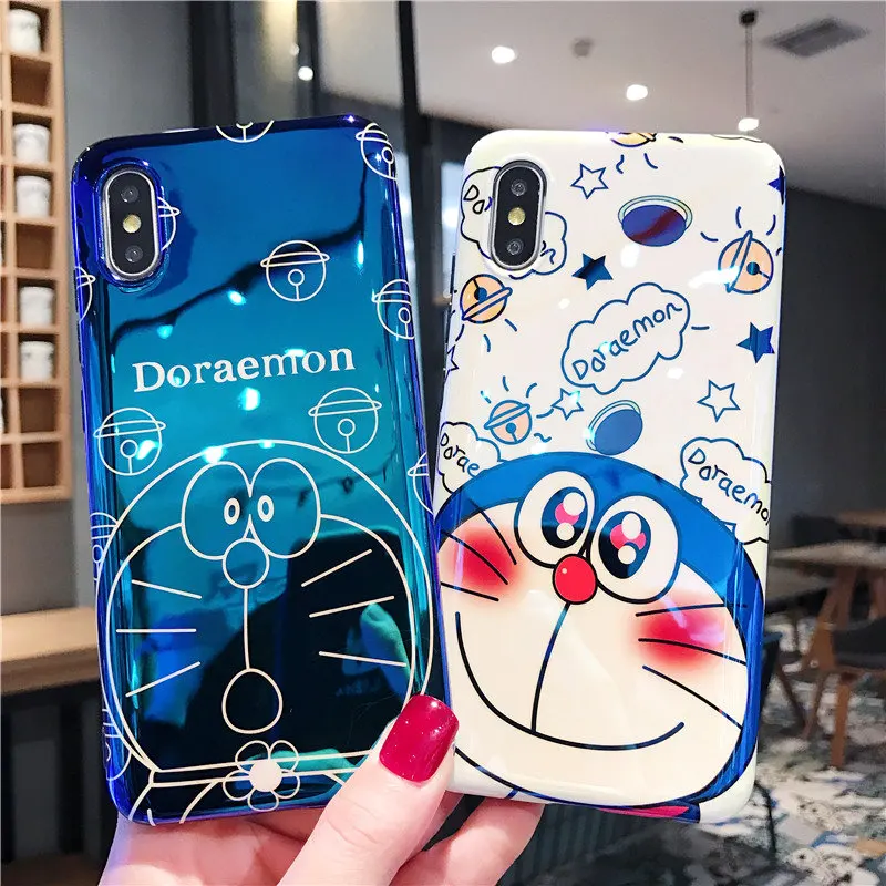 Для iphone 11 3D Blue Ray Doraemon мультяшный Мягкий силиконовый чехол с кронштейном для 6 6S plus