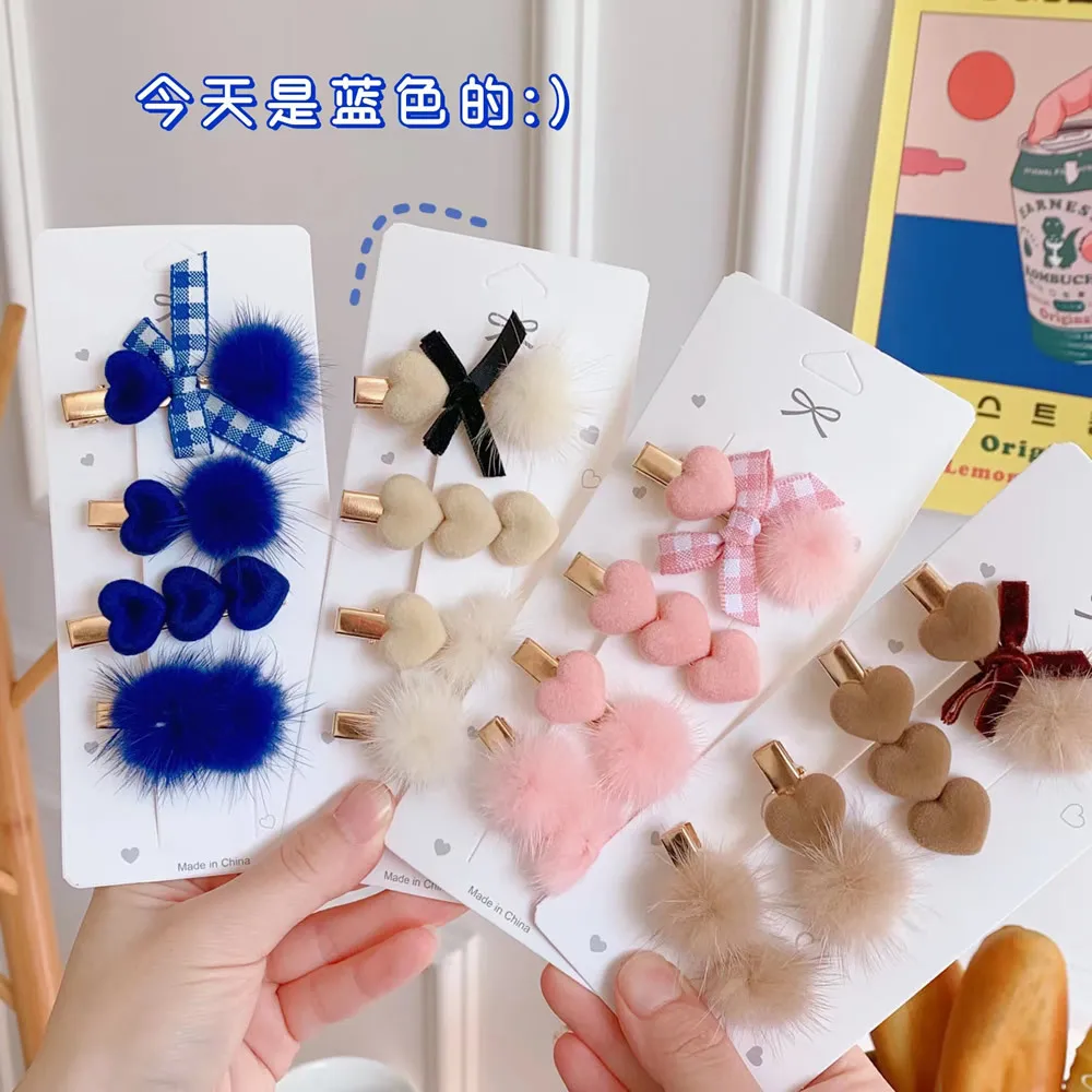 4pcs/set Lovely Girl Hair Clip Kawaii Heart Bow Hairpins Cute Pompom Christmas Barrettes Hair Clips For Girls Hair Accessories
4pcs/set Lovely Girl Hair Clip Kawaii Heart Bow Hairpins Cute Pompom Christmas Barrettes Hair Clips For Girls Hair Accessories
