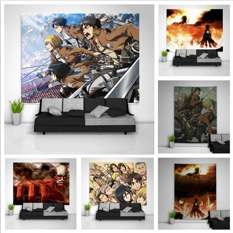 Attack on Titan Eren Jeager Misaki Ackerman Tapestry Art Wall Hanging Sofa Table Bed Cover Home Decor Dorm Gift
Attack on Titan Eren Jeager Misaki Ackerman Tapestry Art Wall Hanging Sofa Table Bed Cover Home Decor Dorm Gift