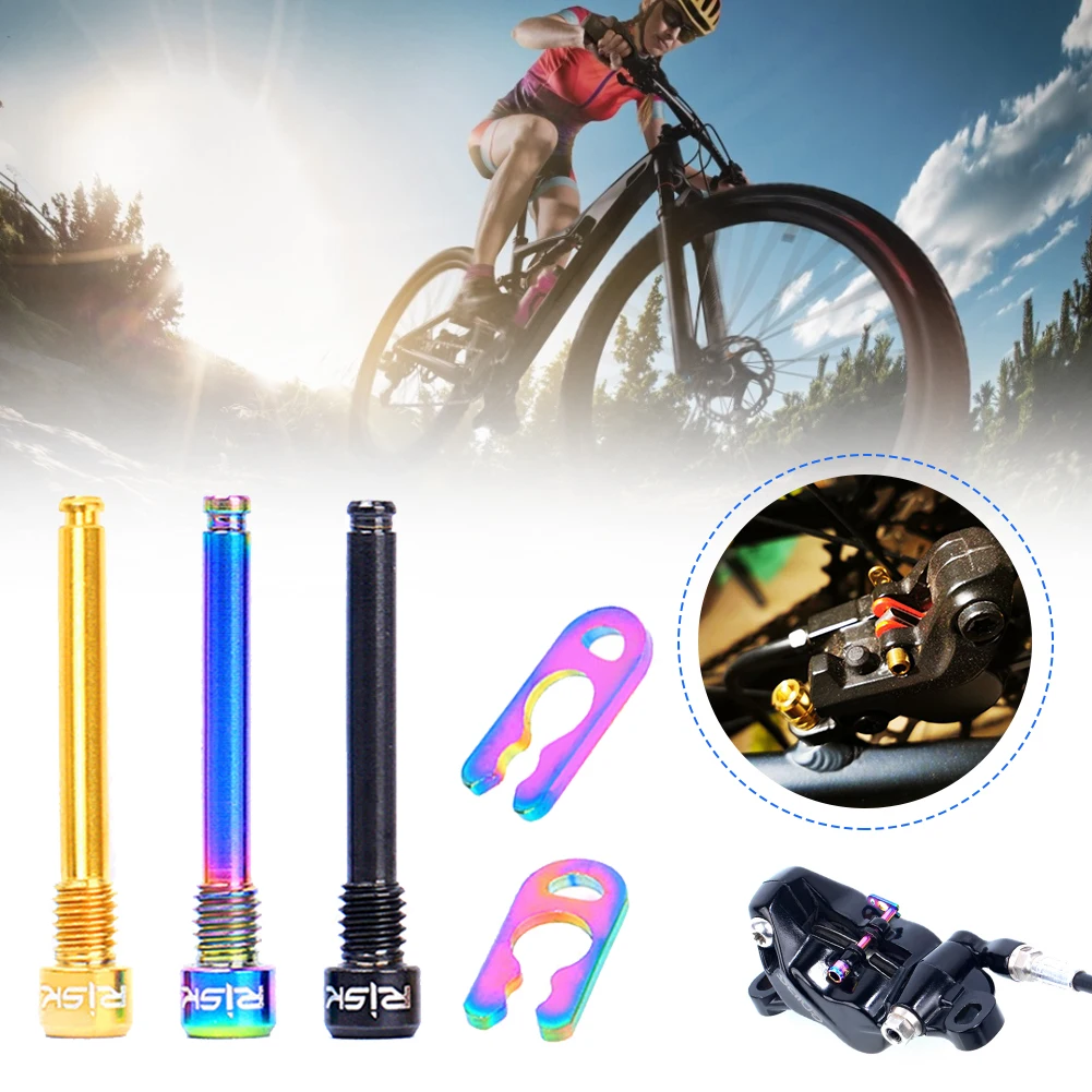 2/4pcs Bike Brake Bolts MTB M4x26.5 Titanium Retainer Pin With Circlip Bolt For Threaded Hydraulic Disc Brake Pad Lining
2/4pcs Bike Brake Bolts MTB M4x26.5 Titanium Retainer Pin With Circlip Bolt For Threaded Hydraulic Disc Brake Pad Lining