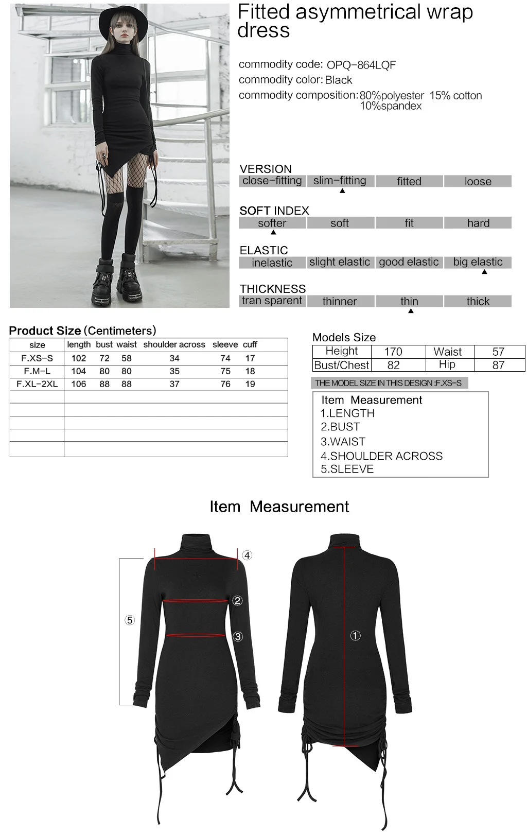 PUNKRAVE Women's Gothic Turtleneck Long Sleeve Dress Simple Style Asymmetrical Hem Wool Knitted Keep Warm Half Dress
PUNKRAVE Women's Gothic Turtleneck Long Sleeve Dress Simple Style Asymmetrical Hem Wool Knitted Keep Warm Half Dress