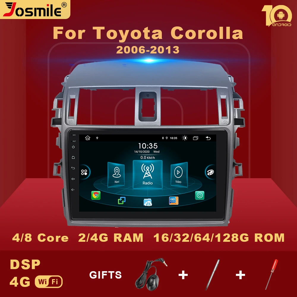 Автомобильный мультимедийный плеер 2 din, Android 10,0, 4 + 2006 ГБ, для Toyota Corolla E140, E150, 2013-128, с радио, GPS-навигацией, Carplay, Wi-Fi, DSP
Автомобильный мультимедийный плеер 2 din, Android 10,0, 4 + 2006 ГБ, для Toyota Corolla E140, E150, 2013-128, с радио, GPS-навигацией, Carplay, Wi-Fi, DSP