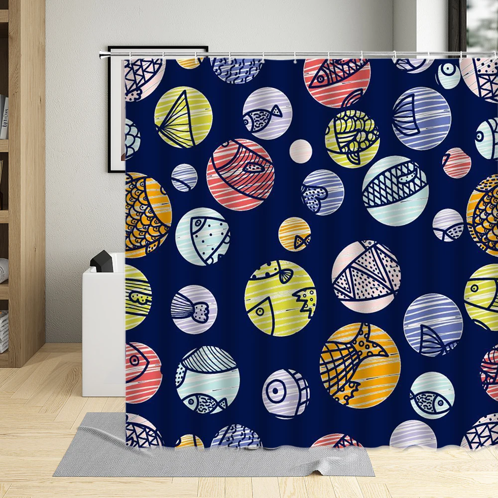 Hand Drawn Colorful Fish Cartoons Kids Bathroom Decor Sea Animals Blue Background Shower Curtain For Girls Boys Bath Curtains
Hand Drawn Colorful Fish Cartoons Kids Bathroom Decor Sea Animals Blue Background Shower Curtain For Girls Boys Bath Curtains