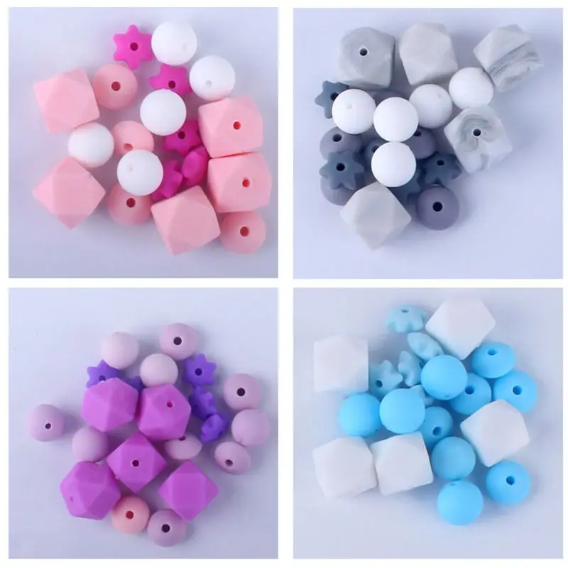 Round Shaped Silicone Baby Teether Bead Mini Star DIY Jewelry Pacifier Chain Accessories Beads Nursing Set
Round Shaped Silicone Baby Teether Bead Mini Star DIY Jewelry Pacifier Chain Accessories Beads Nursing Set