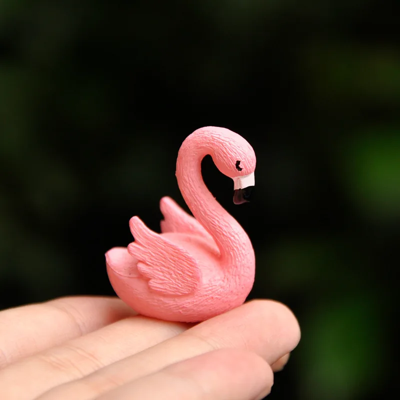 BAIUFOR 1 шт. мини милые фигурки в виде фламинго любовь животное украшение дома