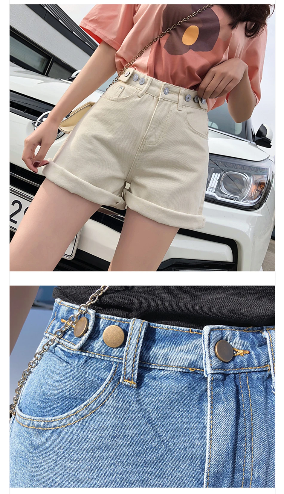 Garemay Women's Denim Shorts Classic Vintage High Waist Blue Wide Leg Female Caual Summer Ladies Shorts Jeans For Women
Garemay Women's Denim Shorts Classic Vintage High Waist Blue Wide Leg Female Caual Summer Ladies Shorts Jeans For Women