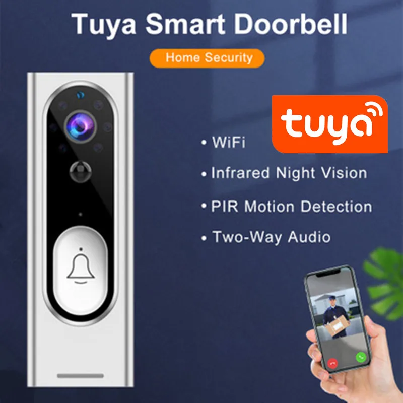 Video Doorbell Tuya HD WiFi Smart Video Intercom Doorbell IP Camera Home Security Monitor Compatible with Alexa Google Assistant
Video Doorbell Tuya HD WiFi Smart Video Intercom Doorbell IP Camera Home Security Monitor Compatible with Alexa Google Assistant