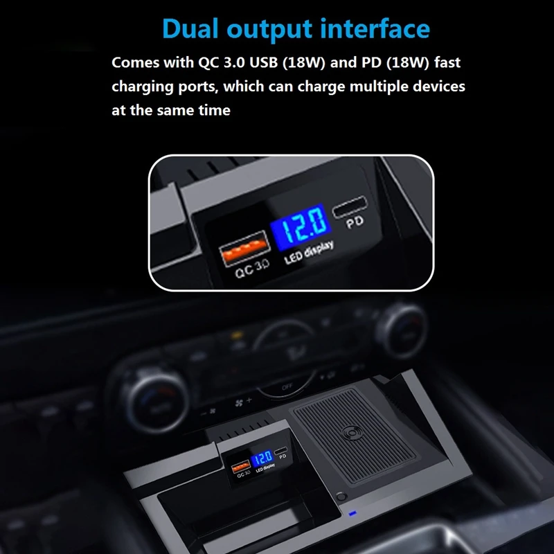 Car Wireless Charger for Mazda CX5 CX-5 2017-2021 Phone USB Charging Pad with QC3.0+PD Port Fast Charging,15W+18W+18W
Car Wireless Charger for Mazda CX5 CX-5 2017-2021 Phone USB Charging Pad with QC3.0+PD Port Fast Charging,15W+18W+18W