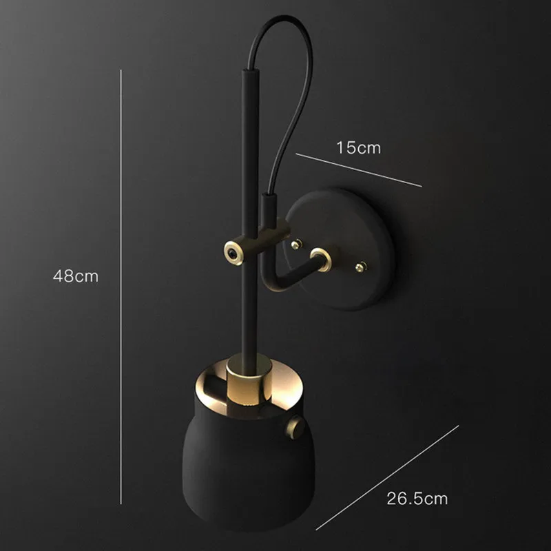 Modern Bedroom Bedside Lamp Creative Nordic LED Wall Lamp Aisle Corridor Living Room Stairway E27 Wall Lamp Indoor Home Lighting
Modern Bedroom Bedside Lamp Creative Nordic LED Wall Lamp Aisle Corridor Living Room Stairway E27 Wall Lamp Indoor Home Lighting