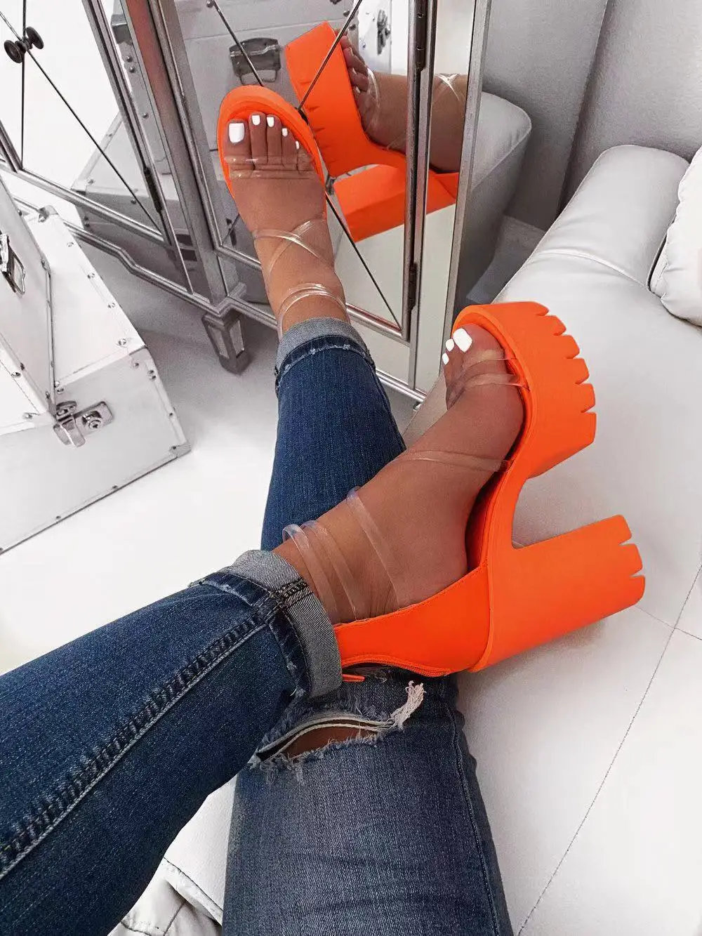 Ankle Strap High Heels Stiletto Fashion Open Toe Transparent Heels Pvc Jelly Sandals Pumps Women Shoes Women Party Shoes
Ankle Strap High Heels Stiletto Fashion Open Toe Transparent Heels Pvc Jelly Sandals Pumps Women Shoes Women Party Shoes