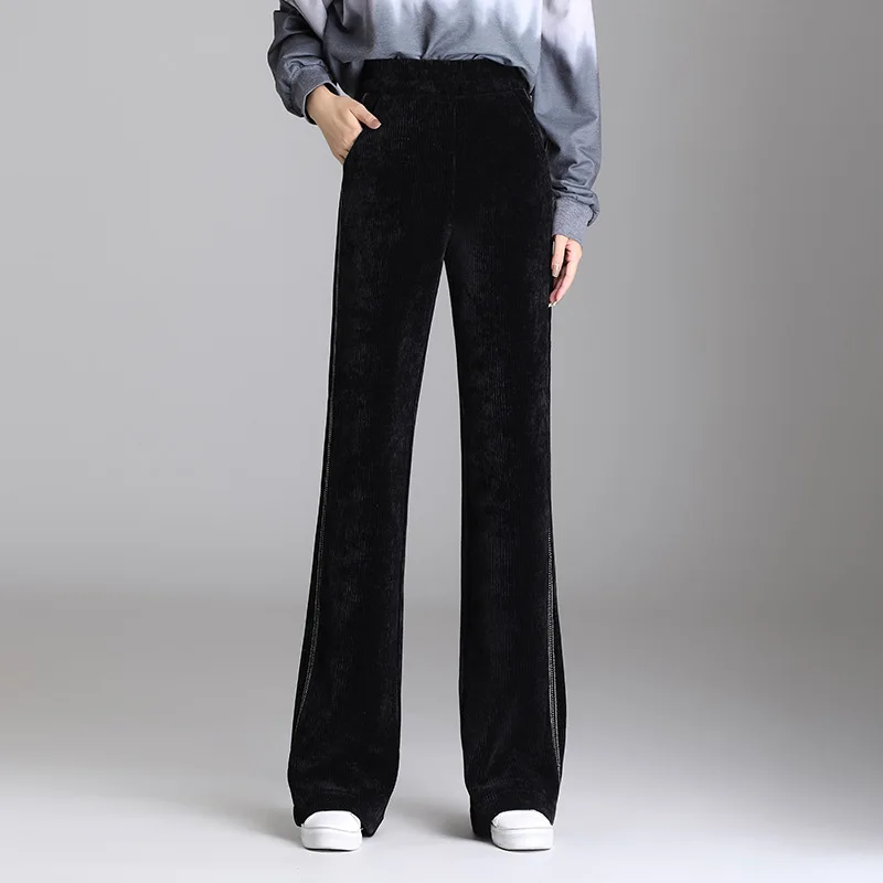 Women Vintage Elegant Loose Casual Corduroy Wide Leg Pants Autumn Winter Office Lady Elastic High Waist Mom Pants Trousers 0319
Women Vintage Elegant Loose Casual Corduroy Wide Leg Pants Autumn Winter Office Lady Elastic High Waist Mom Pants Trousers 0319