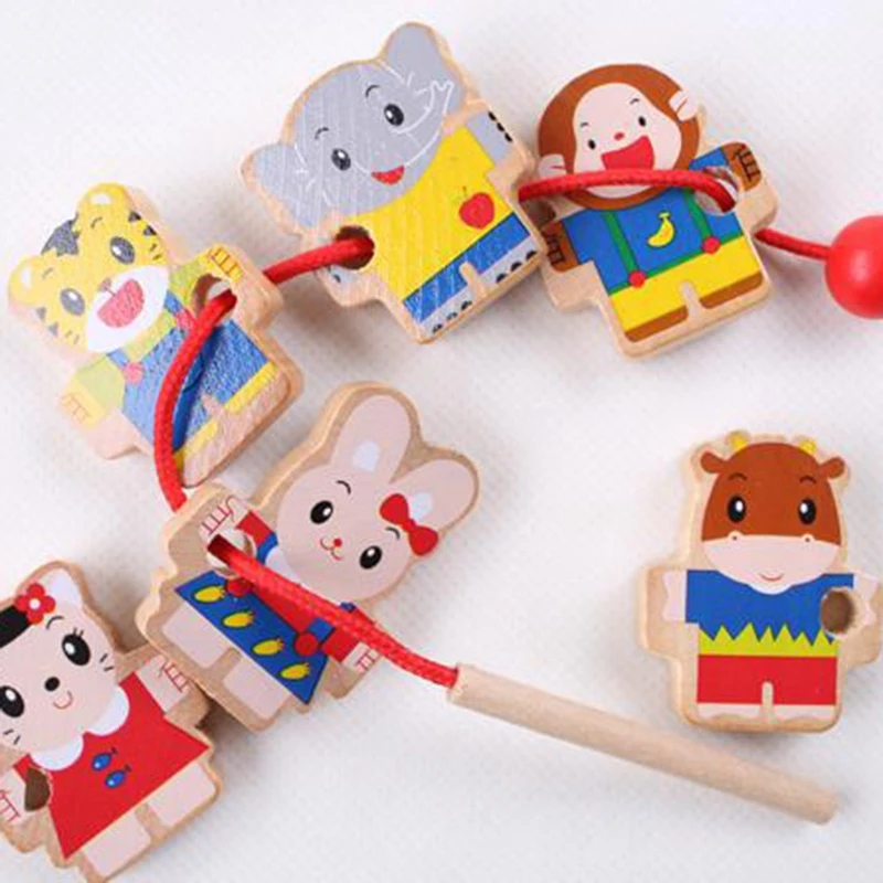 Wooden Toys Diy Toy Cartoon Animal Threading Wooden Beads Toy Montessori Educational For Kids
Wooden Toys Diy Toy Cartoon Animal Threading Wooden Beads Toy Montessori Educational For Kids