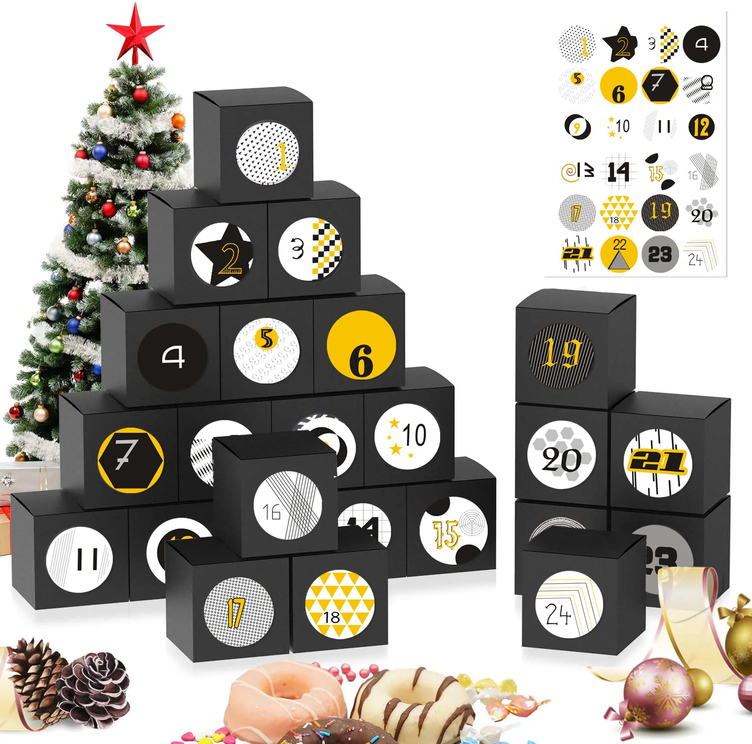 24pcs Christmas Advent Calendar Gift Box 24 Days Countdown Paper Box Gift Paper Bag with Xmas Sticker Hanging Gift Burlap Bag
24pcs Christmas Advent Calendar Gift Box 24 Days Countdown Paper Box Gift Paper Bag with Xmas Sticker Hanging Gift Burlap Bag