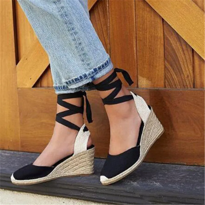 2021 Women's Espadrille Ankle Strap Sandals Comfortable Slippers Ladies Womens Casual Shoes Breathable Flax Hemp Canvas Pumps
2021 Women's Espadrille Ankle Strap Sandals Comfortable Slippers Ladies Womens Casual Shoes Breathable Flax Hemp Canvas Pumps