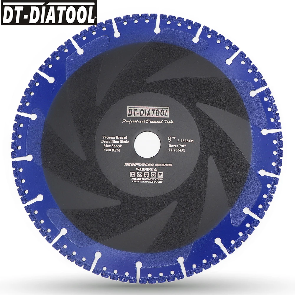 DT-DIATOOL 2pcs 230mm/9inch Vacuum Brazed Diamond Saw Blades Cutting Discs For All Purpose Blade Steel Metal Cast Iron Plastic
DT-DIATOOL 2pcs 230mm/9inch Vacuum Brazed Diamond Saw Blades Cutting Discs For All Purpose Blade Steel Metal Cast Iron Plastic