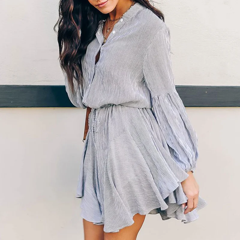 Women Floral Printed Mini Dress Lantern Sleeve High Waisted Lace Up Korean Female Dresses Spring Summer Sweet Clothes Vestidos 
Women Floral Printed Mini Dress Lantern Sleeve High Waisted Lace Up Korean Female Dresses Spring Summer Sweet Clothes Vestidos