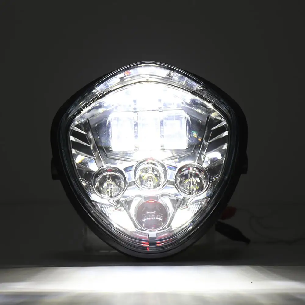 7 inch Motorcycle LED Headlight Hi/Low Beam White & Red DRL with Universal Motorcycle Mounts Bracket for Harley Honda Kawasaki
7 inch Motorcycle LED Headlight Hi/Low Beam White & Red DRL with Universal Motorcycle Mounts Bracket for Harley Honda Kawasaki