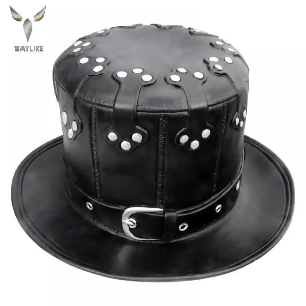 

Шляпа WAYLIKE из латекса в стиле стимпанк на Хэллоуин, модная купольная котелок для косплея, черная шляпа в стиле стимпанк, декоративная винтаж...