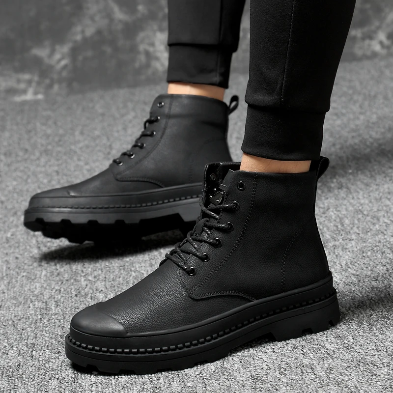 Men's Leather Work Boots Black Brown White Camel Male Snow Ankle Unisex Couples Drop Shipping Winter Lace-up Boots Shoes
Men's Leather Work Boots Black Brown White Camel Male Snow Ankle Unisex Couples Drop Shipping Winter Lace-up Boots Shoes