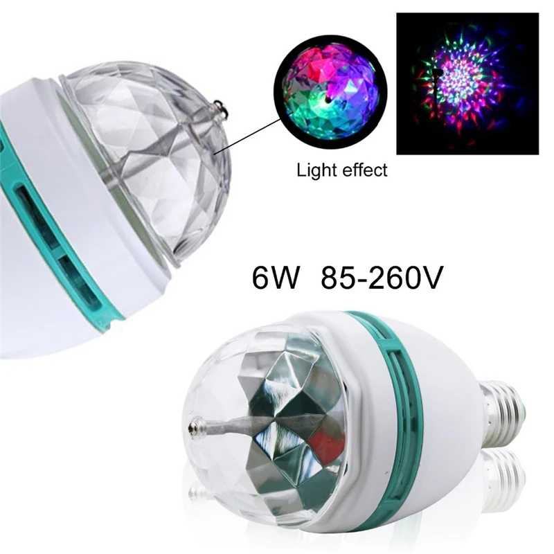 E27 светодиодная сценическая лампа RGB 6 Вт хрустальный магический шар для DJ KTV par