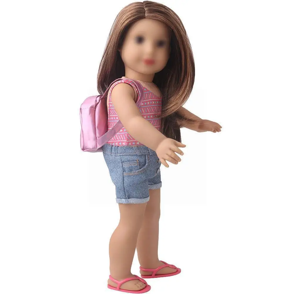Фото Рюкзак для девочек и кукол диаметром 18 дюймов мягкая Водонепроницаемая