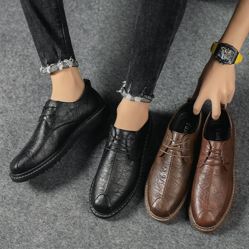 men's shoes lace up spring autumn fashion men's shoes outdoor British leather shoes men's trend casual leather shoes for men
men's shoes lace up spring autumn fashion men's shoes outdoor British leather shoes men's trend casual leather shoes for men