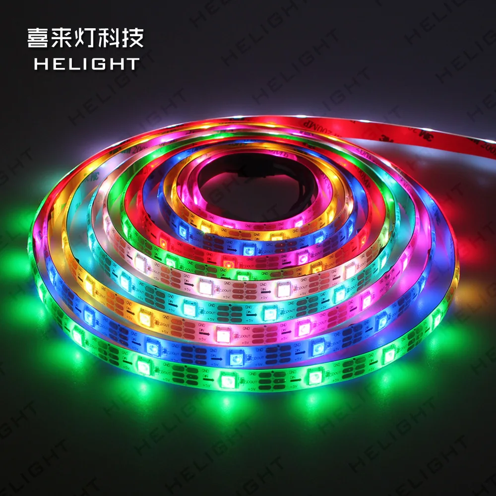 Светодиодная лента RGB WS2812B 5 в постоянного тока м с индивидуальной адресацией WS2812