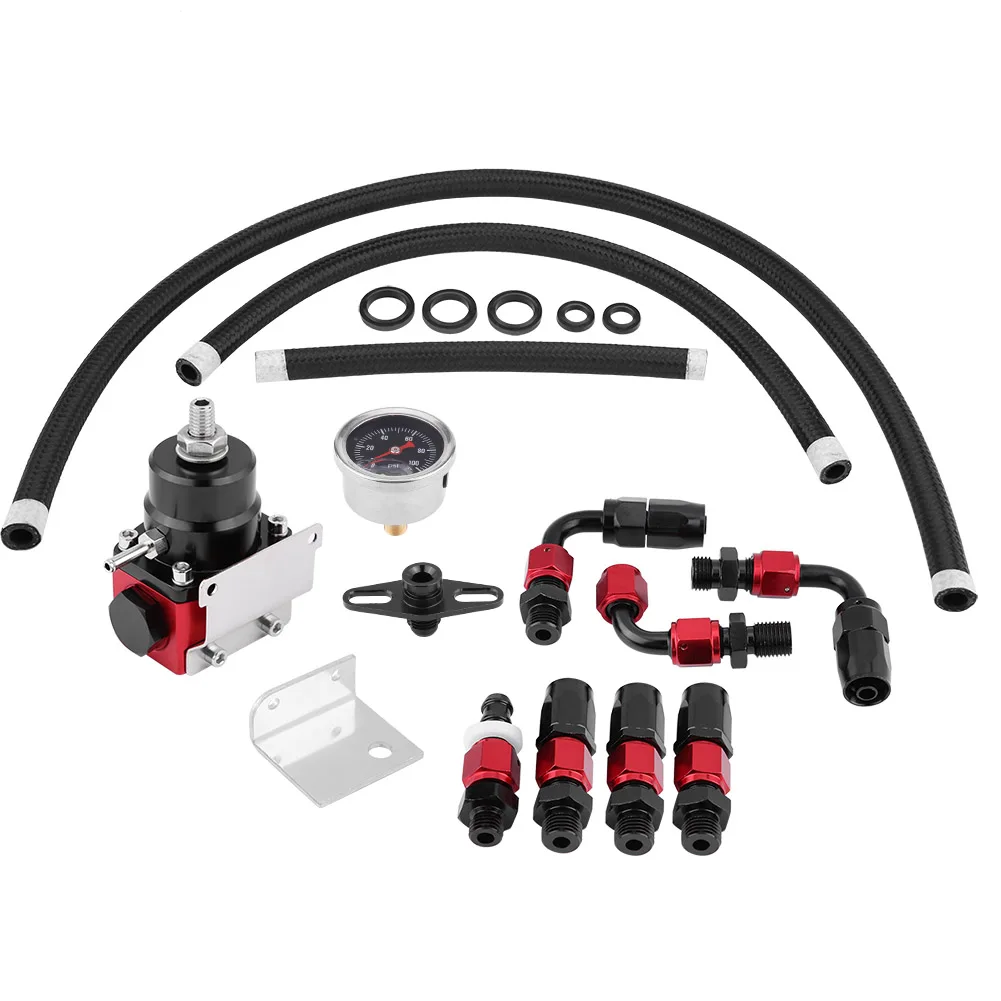 Universal Adjustable Fuel Pressure Regulator Kit Oil 0-100psi Gauge AN 6 Fitting End
Universal Adjustable Fuel Pressure Regulator Kit Oil 0-100psi Gauge AN 6 Fitting End