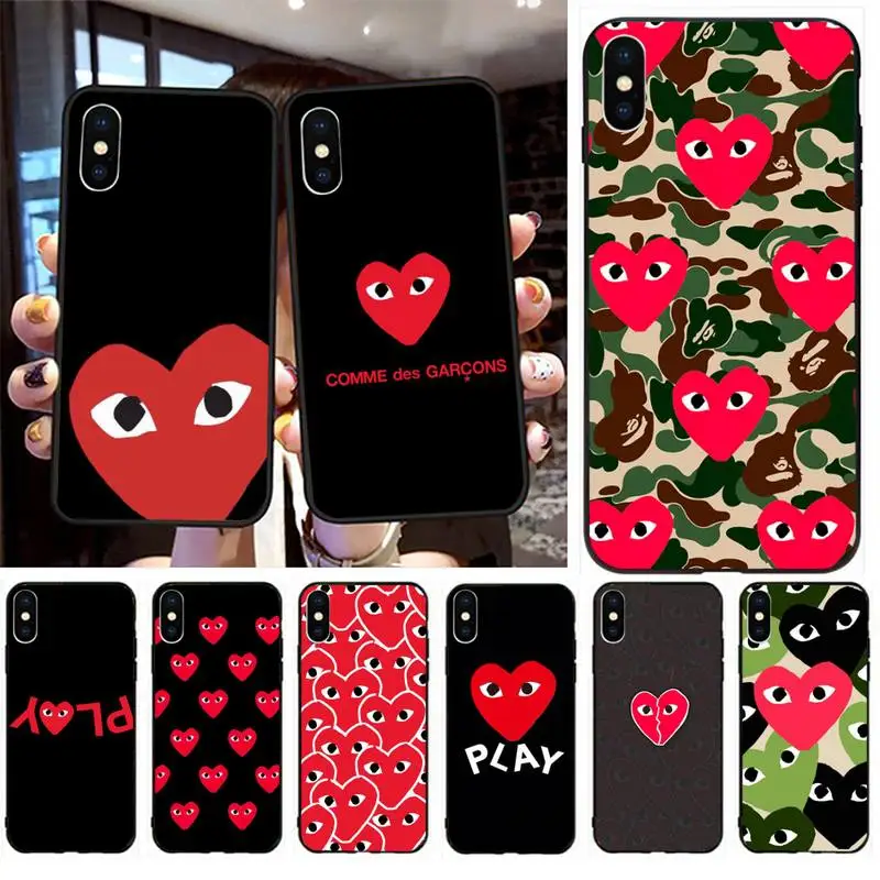 PLAY Comme des Garcons Heart Phone Case for iphone 12 Mini SE 2020 5 5S 6 6S Plus 7 8 Plus X XR XS 11 Pro Max Fundas Coque cover
PLAY Comme des Garcons Heart Phone Case for iphone 12 Mini SE 2020 5 5S 6 6S Plus 7 8 Plus X XR XS 11 Pro Max Fundas Coque cover